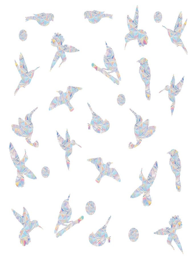LYCBTC 48Pcs Window Stickers to Prevent Bird Strikes, Hummingbird Modeling Bird Window Strike Prevention Stickers, Weather-Reflective Window Stickers for Birds - Image 1